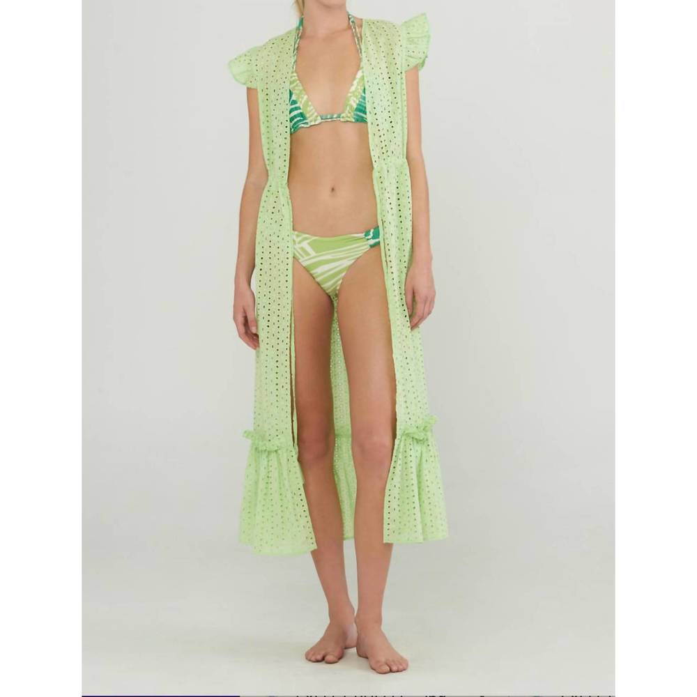 NEW PALMACEA eyelet cover up in celery